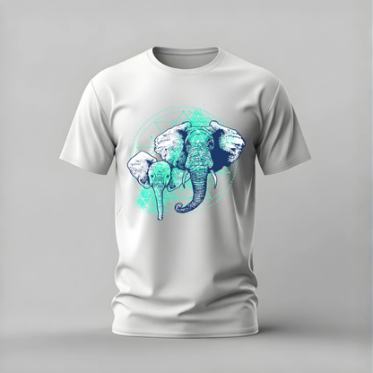 GEOMETRIC ELEPHANTS Graphic T-Shirt