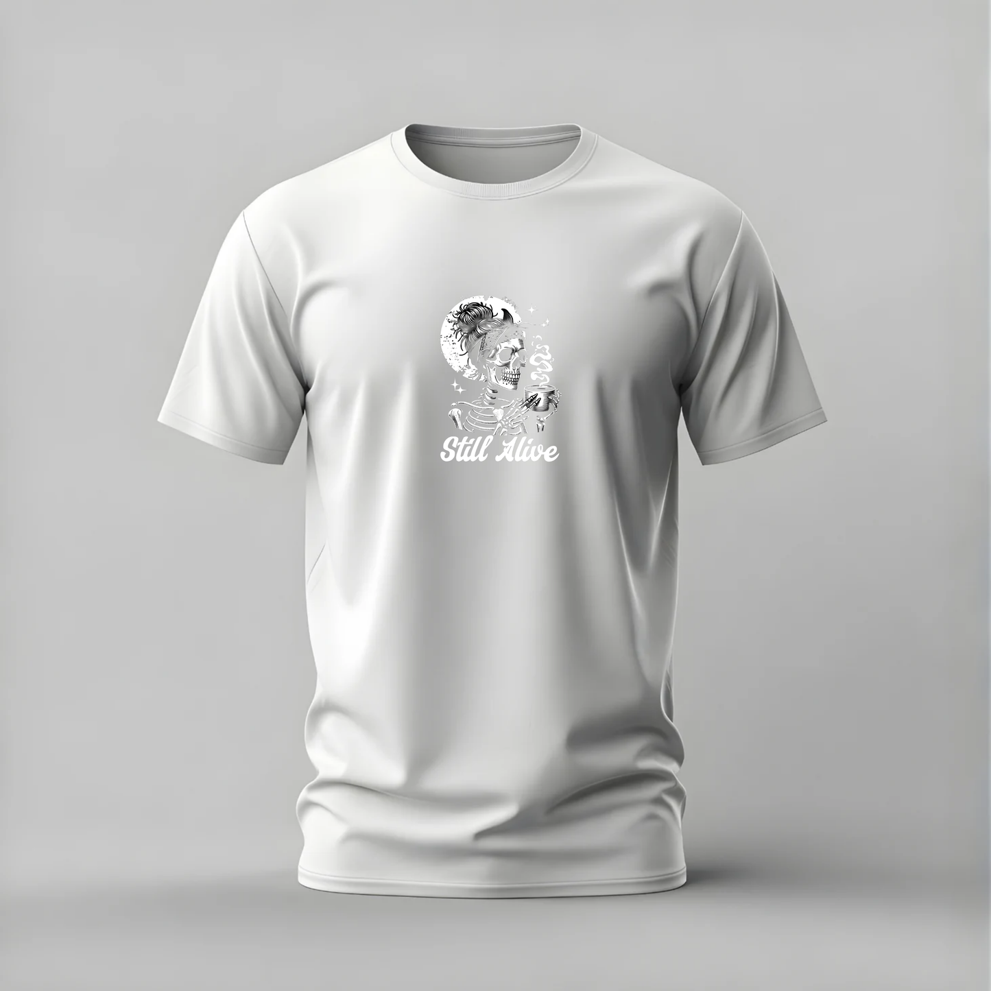 STILL ALIVE Skeleton Graphic T-Shirt