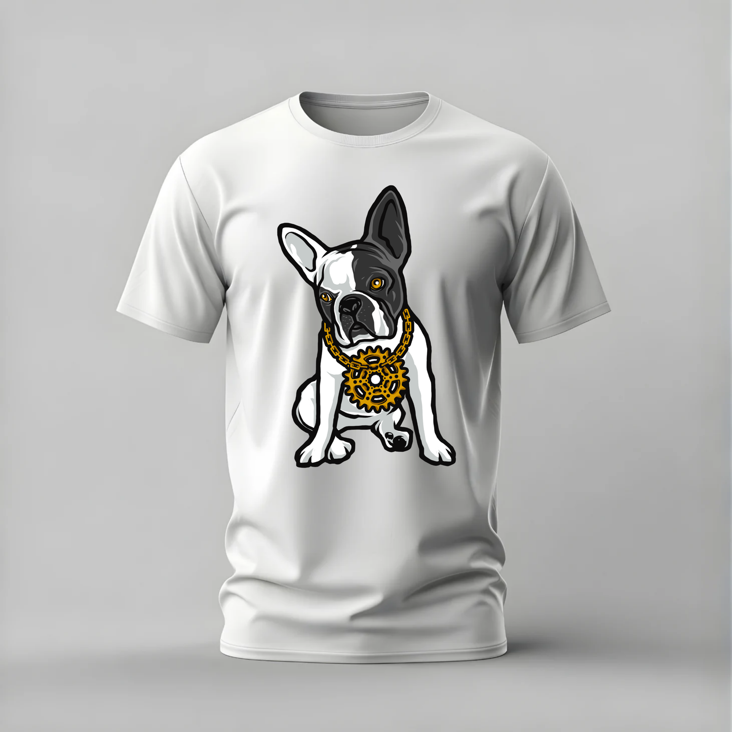 FRENCH BULLDOG Gear Necklace Graphic T-Shirt