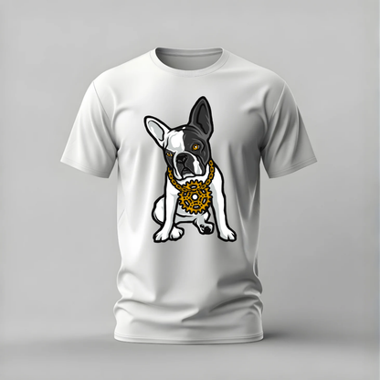 FRENCH BULLDOG Gear Necklace Graphic T-Shirt