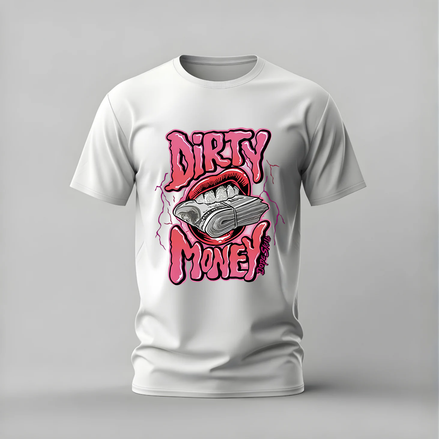 DIRTY MONEY Lips Graphic T-Shirt