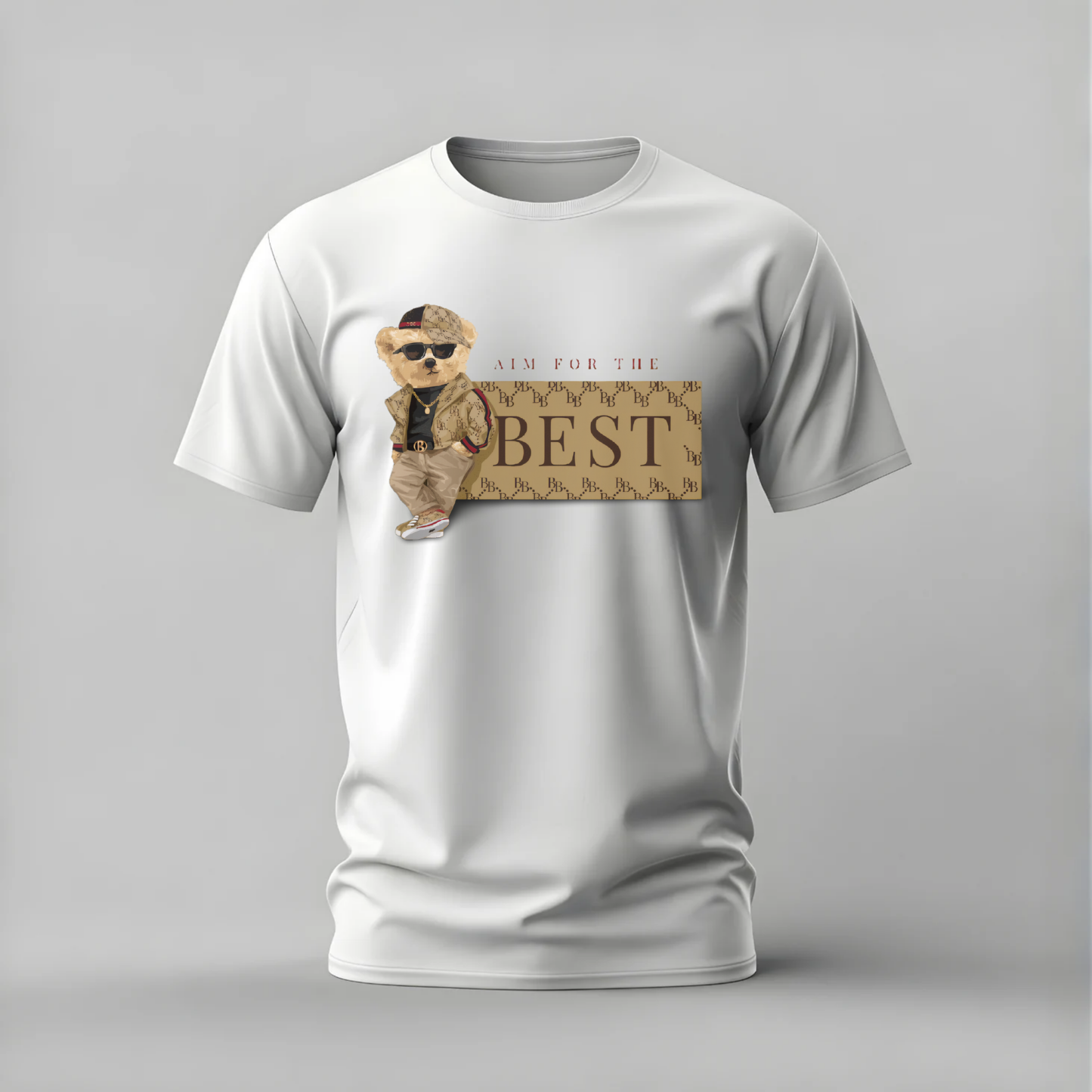 AIM FOR THE BEST Teddy Graphic T-Shirt