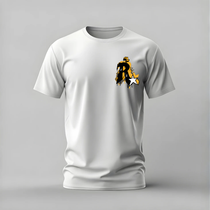 ABSTRACT Yellow Star Graphic T-Shirt