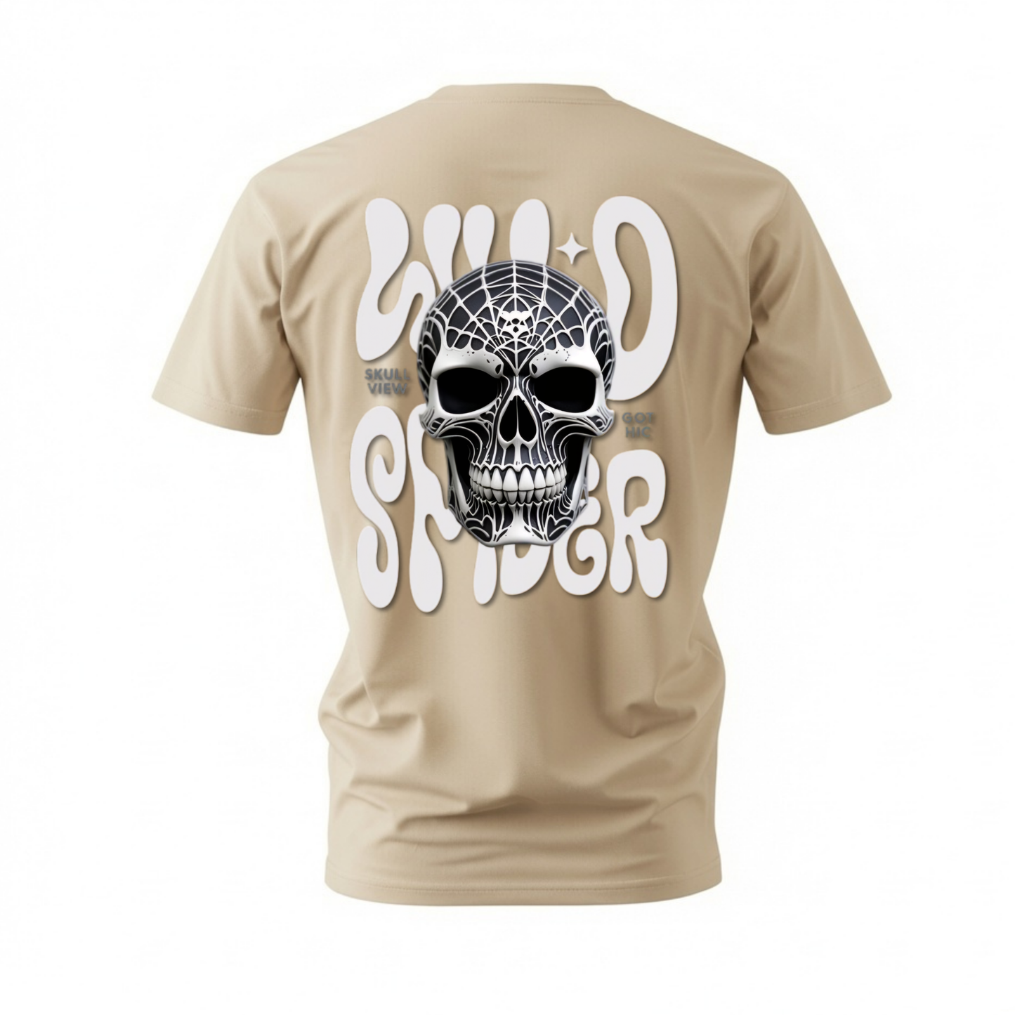 WILD SPIDER Skull Graphic T-Shirt