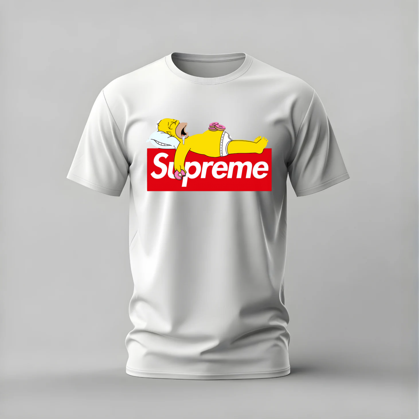 HOMER SIMPSON Supreme Donut Graphic T-Shirt