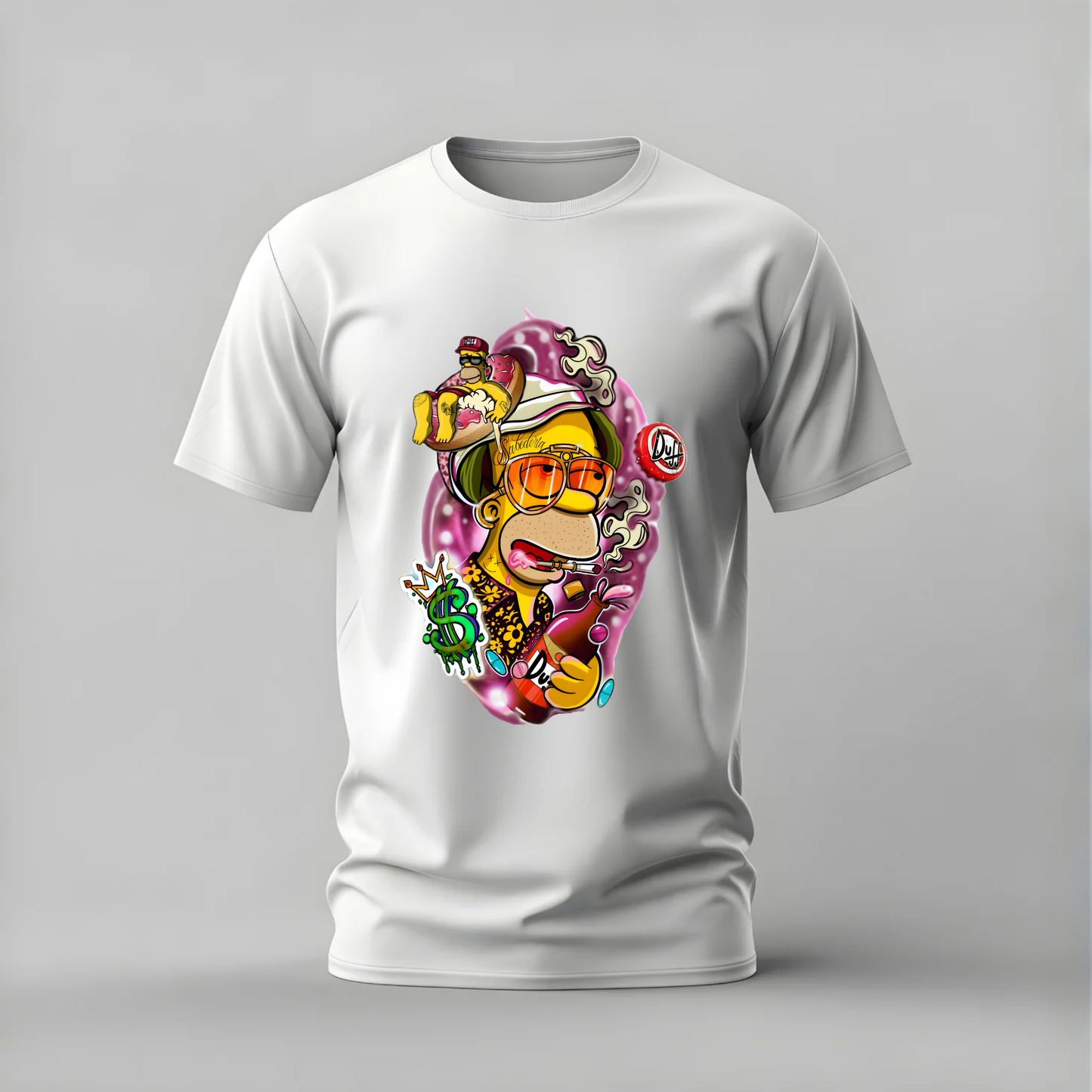 HOMER SIMPSON Duff Graphic T-Shirt