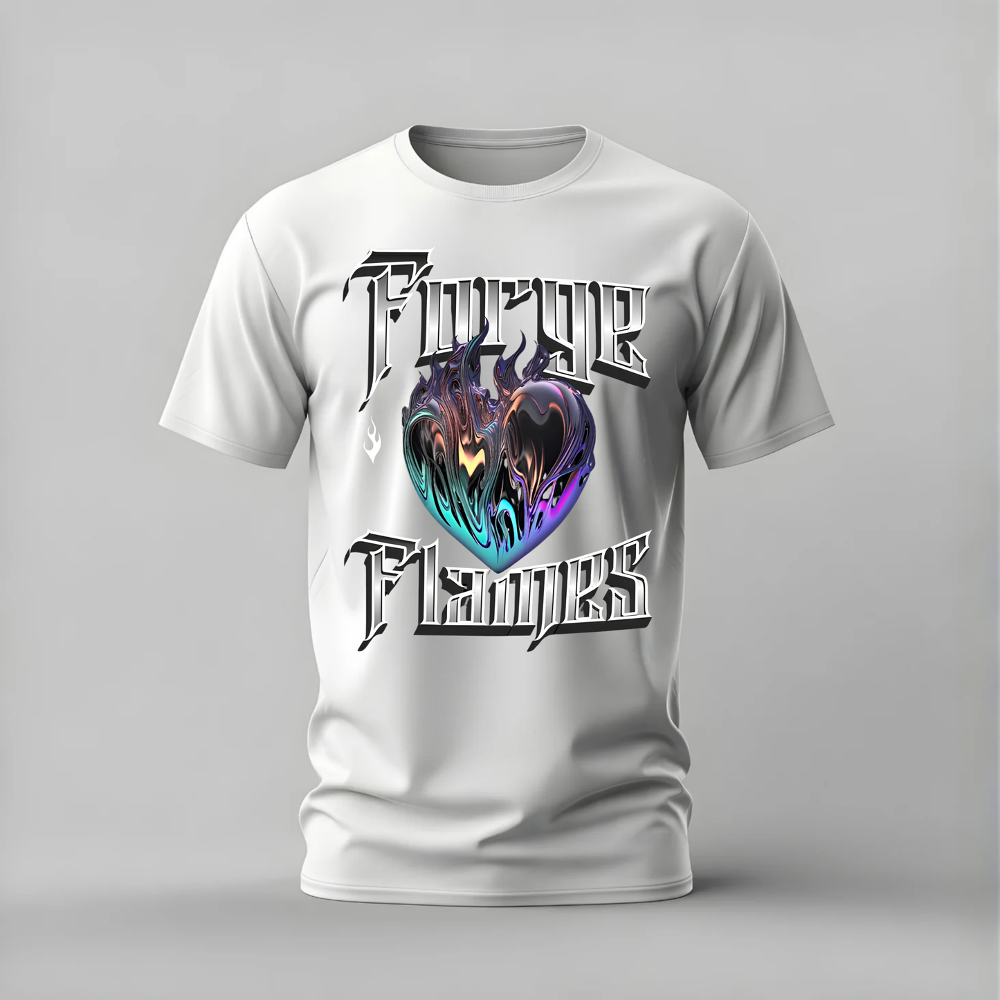 FORGE FLAMES Heart Graphic T-Shirt