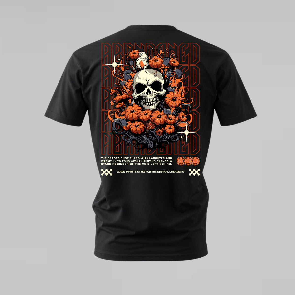 ABANDONED SKULL Graphic T-Shirt