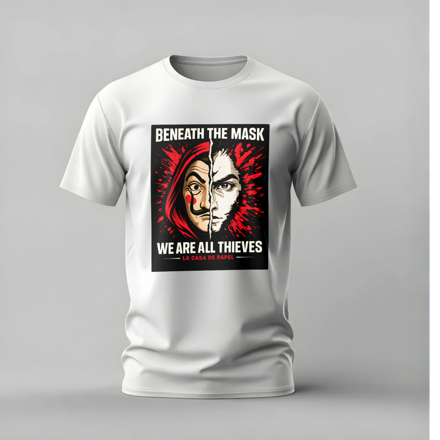 BENEATH THE MASK La Casa de Papel Graphic T-Shirt