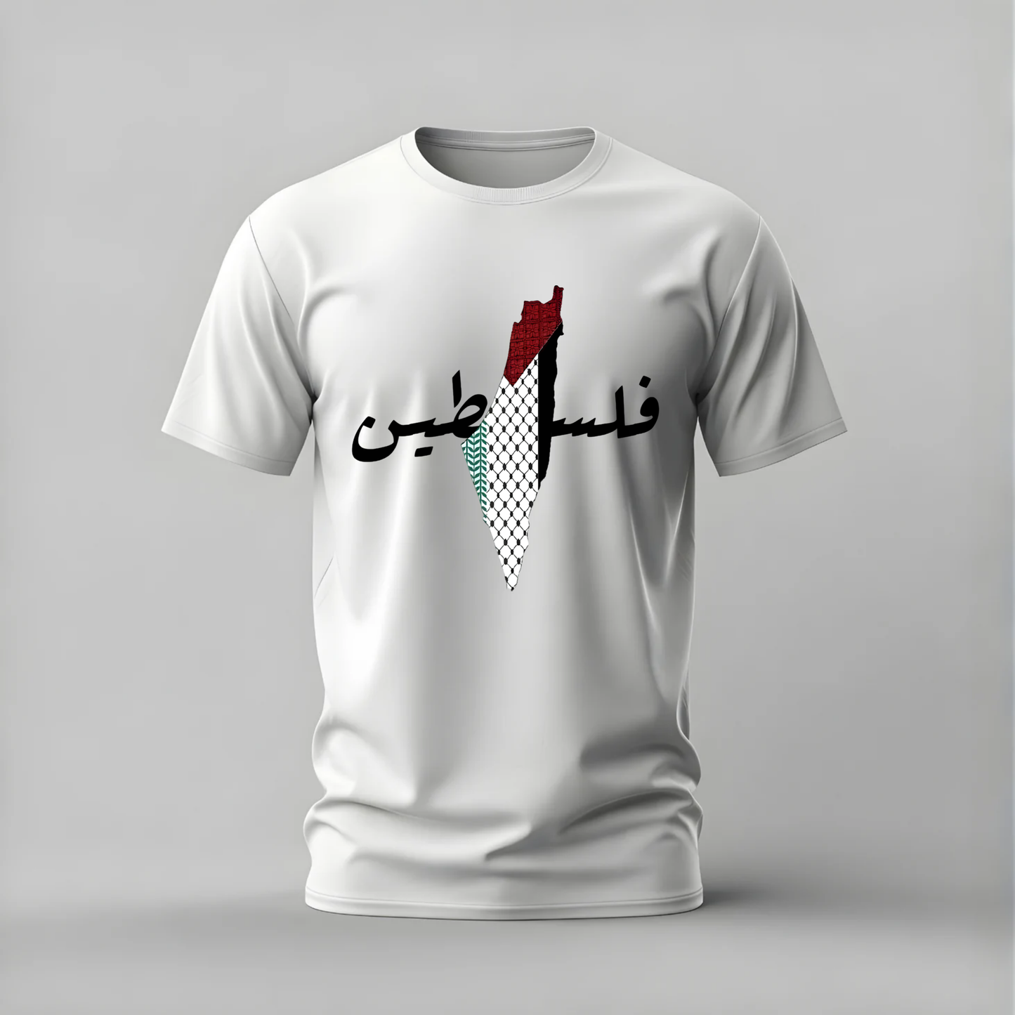 PALESTINE Keffiyeh Map Graphic T-Shirt