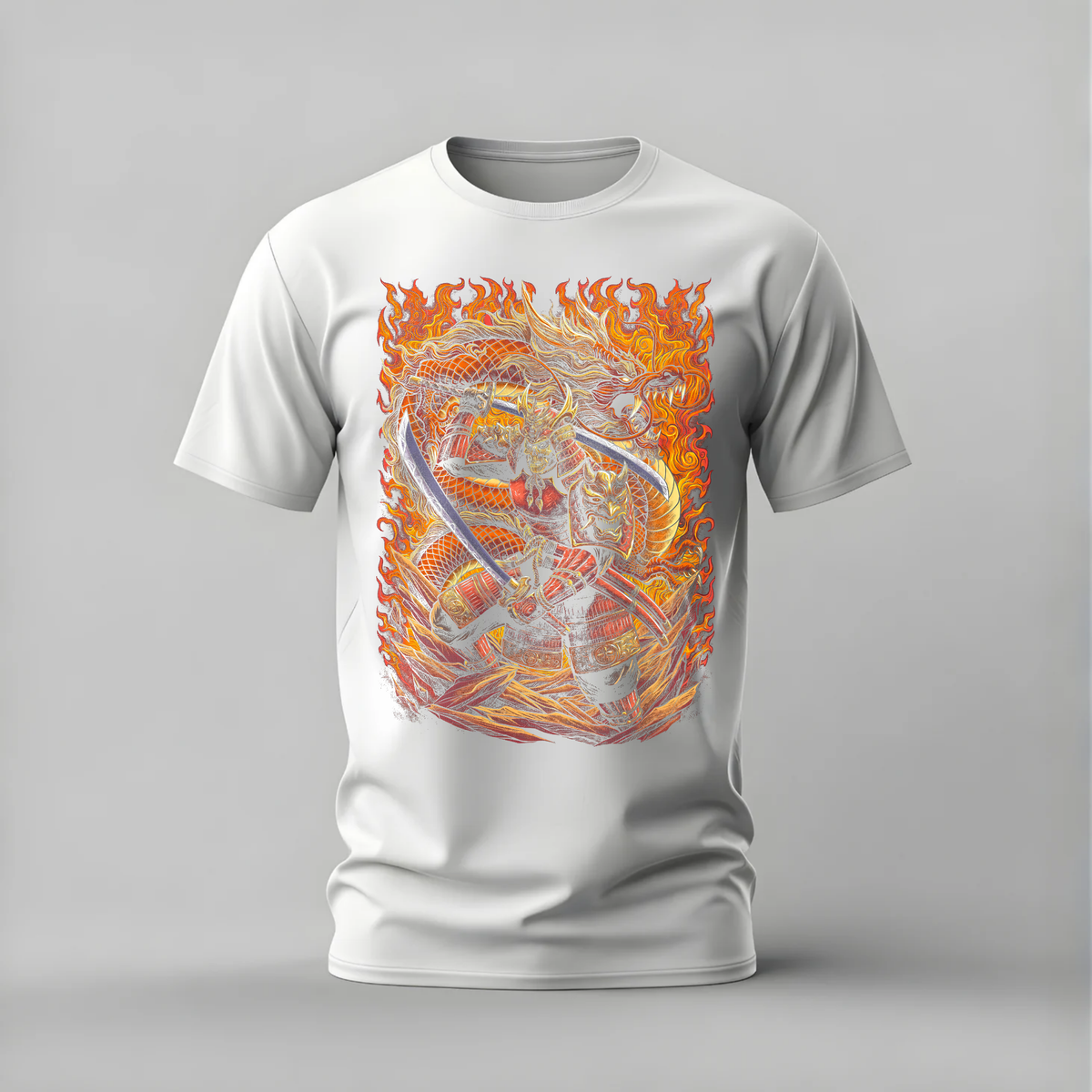 SAMURAI DRAGON Graphic T-Shirt