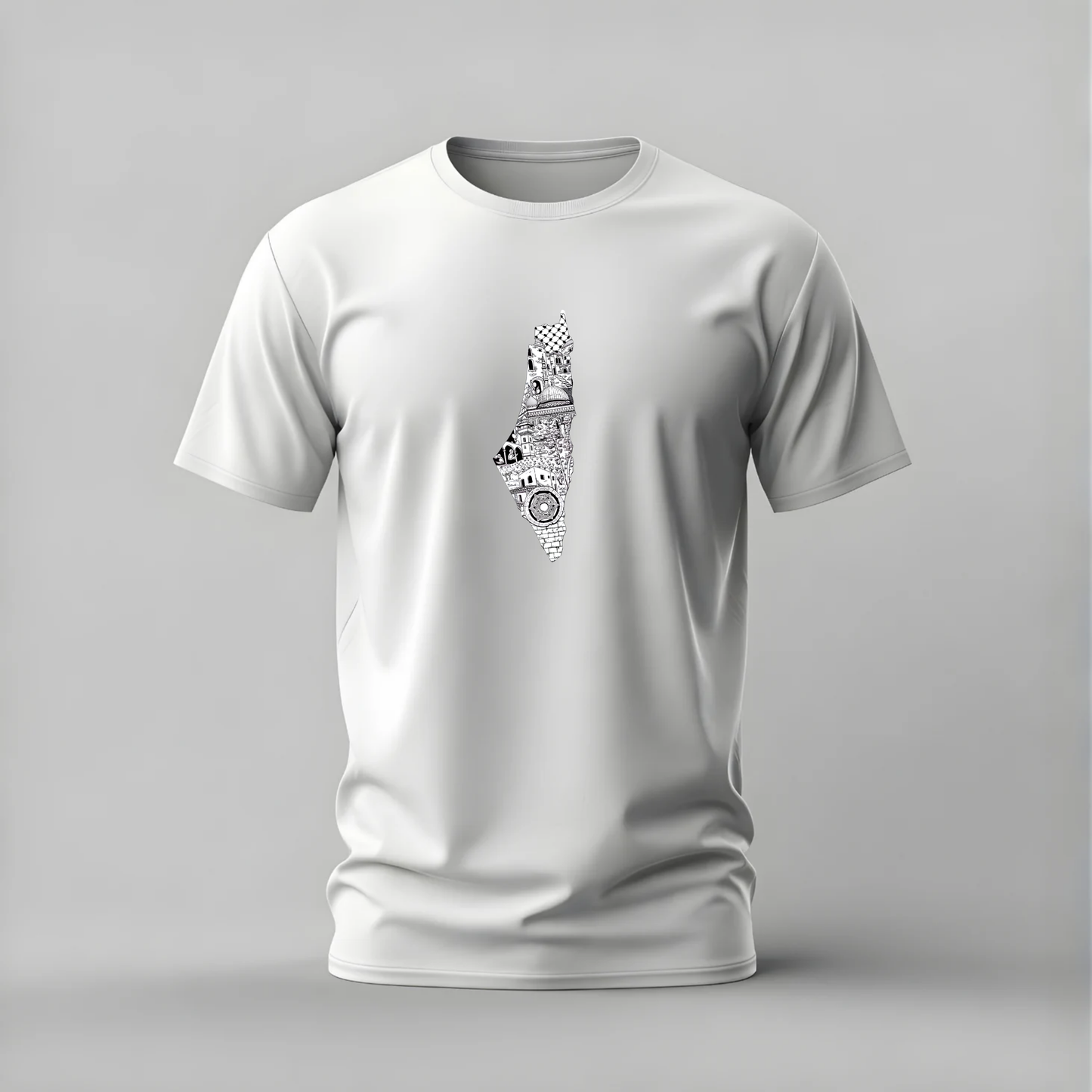 PALESTINE Map Graphic T-Shirt