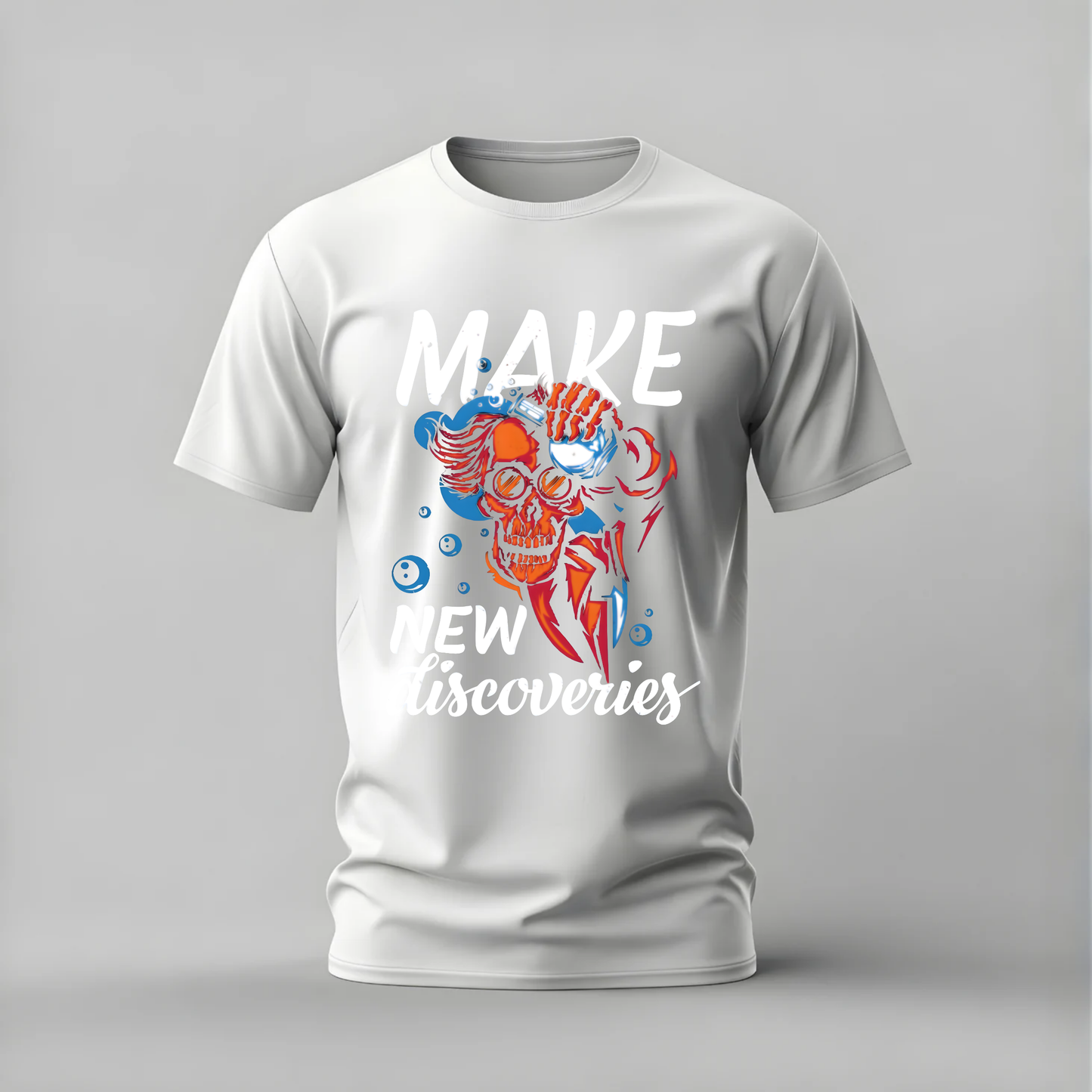 MAKE NEW DISCOVERIES Skull Graphic T-Shirt