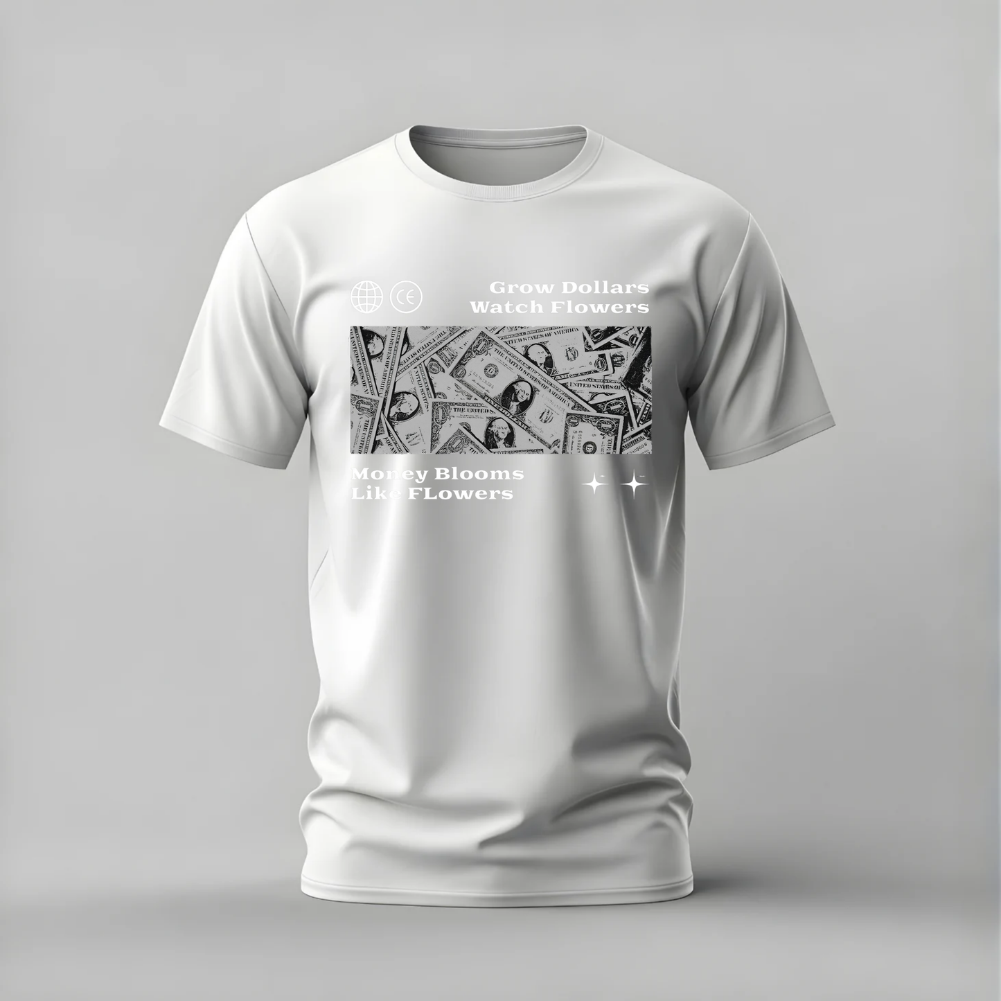 MONEY BLOOMS LIKE FLOWERS Graphic T-Shirt