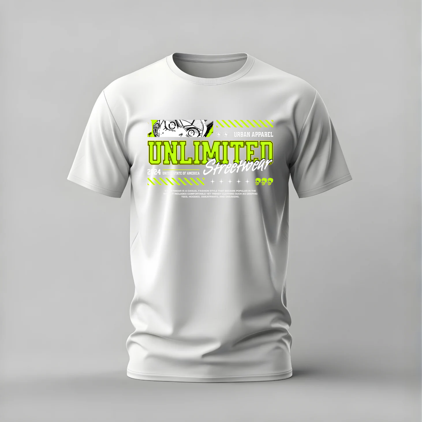 UNLIMITED Streetwear Anime Graphic T-Shirt