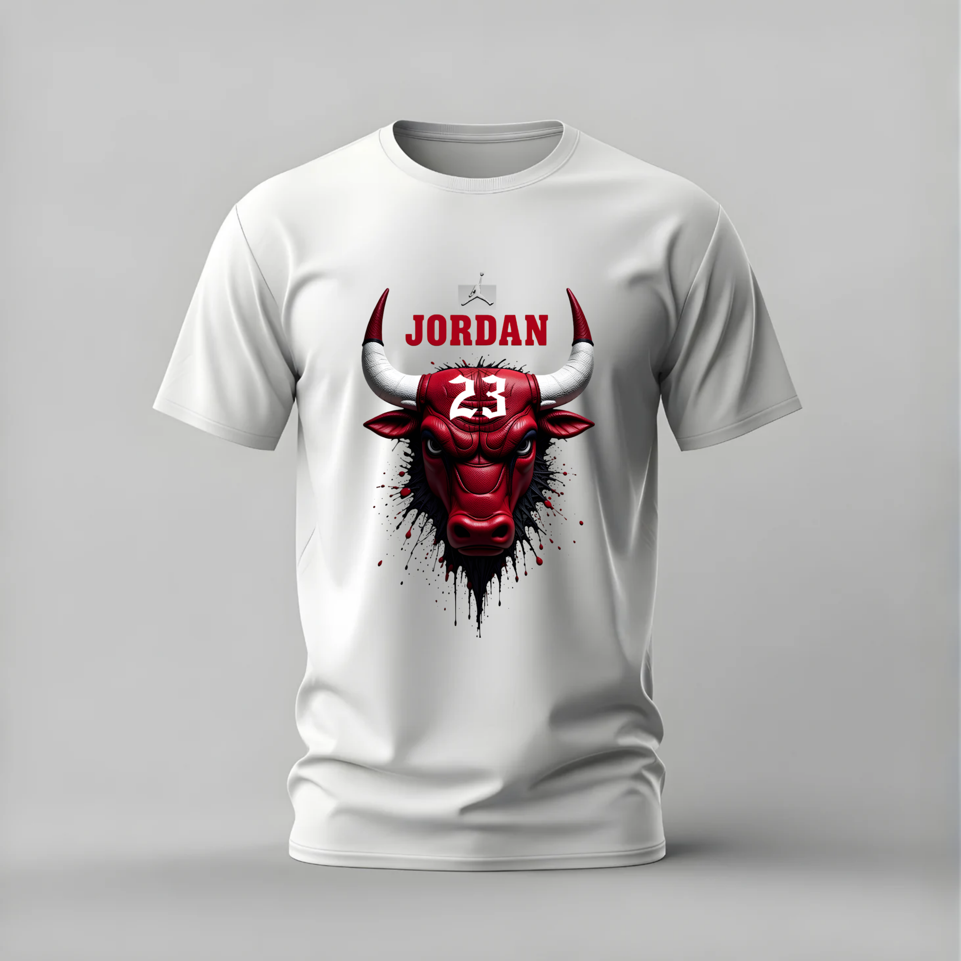 jordan bull tshirt; chicago bulls 23 shirt; jordan 23 graphic tee; nba bulls tshirt; michael jordan bull shirt; basketball goat tee; unisex nba tshirt; men cotton tshirt; half sleeve printed tshirt; streetwear; casual wear; bulls merch; jordan fan shirt
