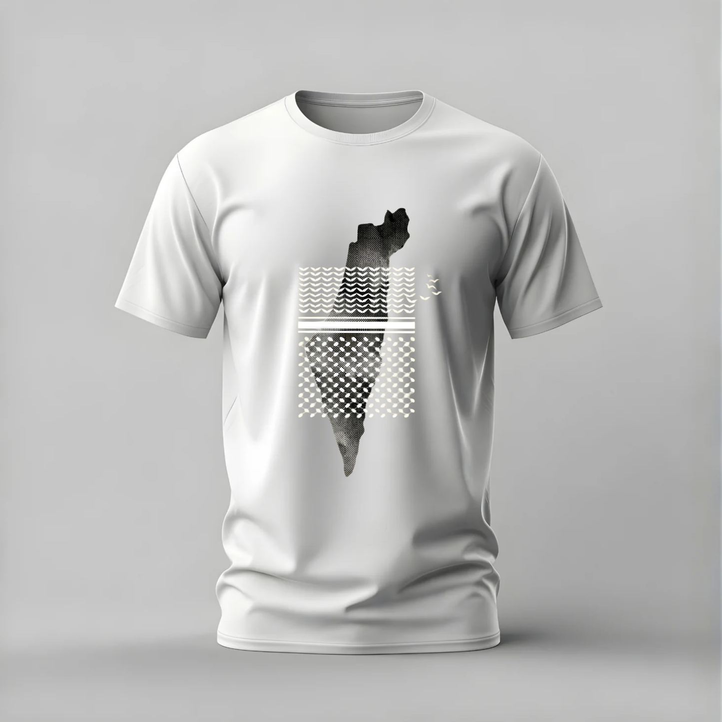 PALESTINE MAP Pattern Graphic T-Shirt