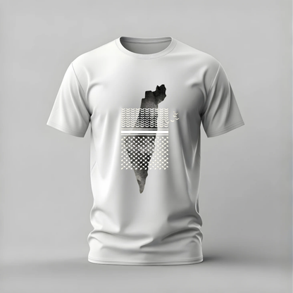 PALESTINE MAP Pattern Graphic T-Shirt