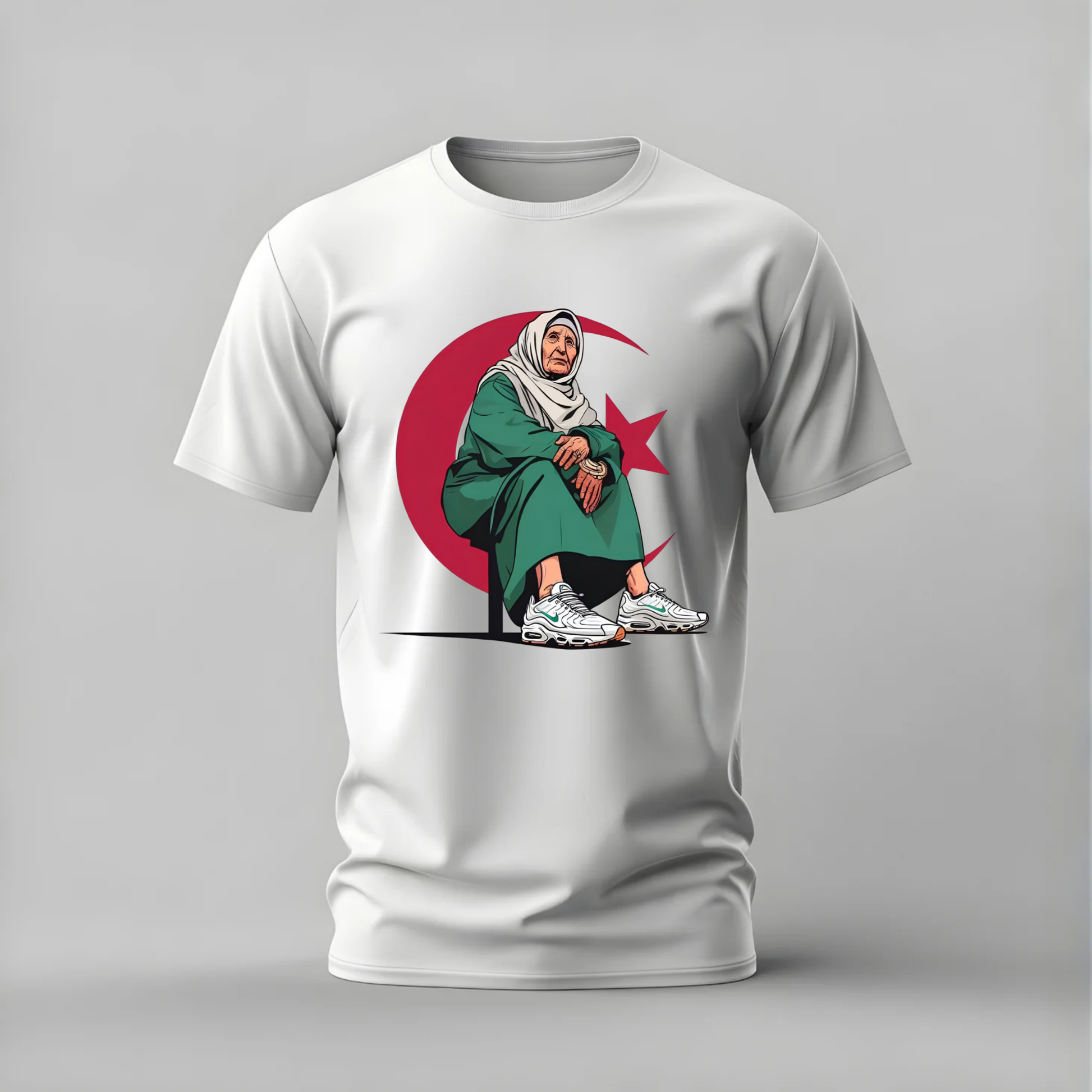 turkish grandma tshirt; hijab elder shirt; turkish flag graphic tee; cultural grandma tshirt; turkish pride shirt; unisex cultural tee; men cotton tshirt; half sleeve printed tshirt; streetwear; casual wear; turkish merch; grandma graphic shirt
