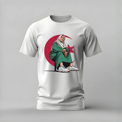 turkish grandma tshirt; hijab elder shirt; turkish flag graphic tee; cultural grandma tshirt; turkish pride shirt; unisex cultural tee; men cotton tshirt; half sleeve printed tshirt; streetwear; casual wear; turkish merch; grandma graphic shirt

