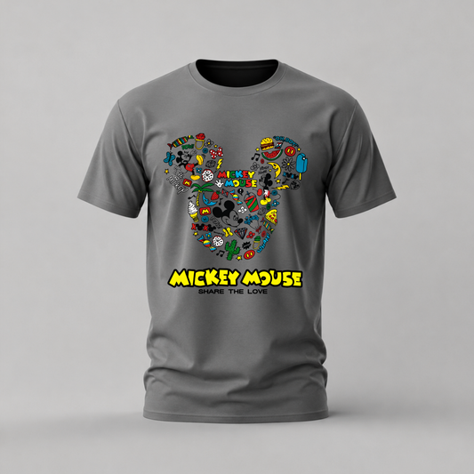 MICKEY MOUSE Doodle Graphic T-Shirt