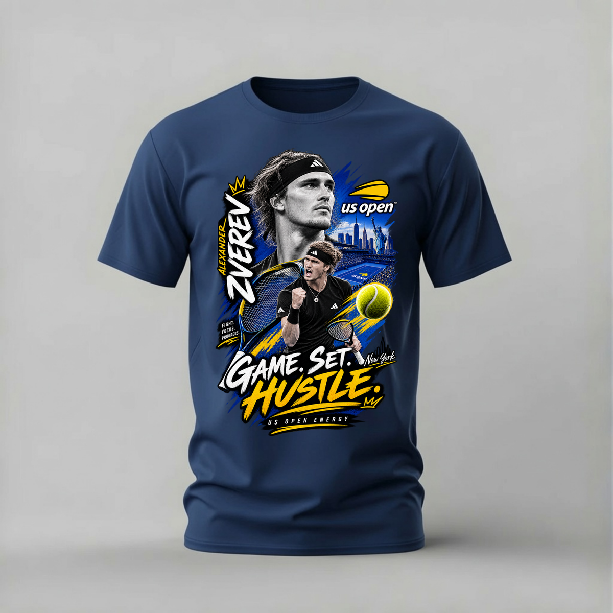 ALEXANDER ZVEREV GAME SET HUSTLE Graphic T-Shirt