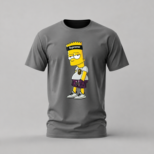 BART SUPREME BAPE Graphic T-Shirt