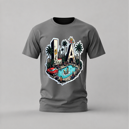 LA SKELETON PARTY Graphic T-Shirt