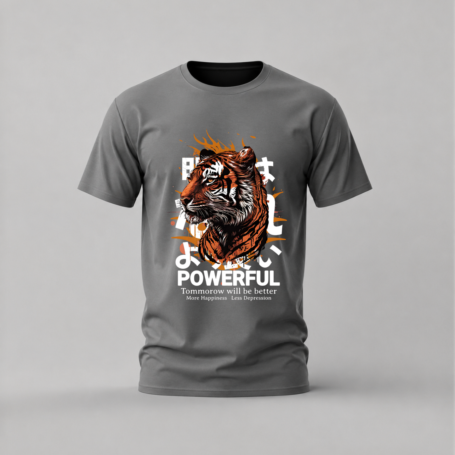 POWERFUL Tiger Graphic T-Shirt