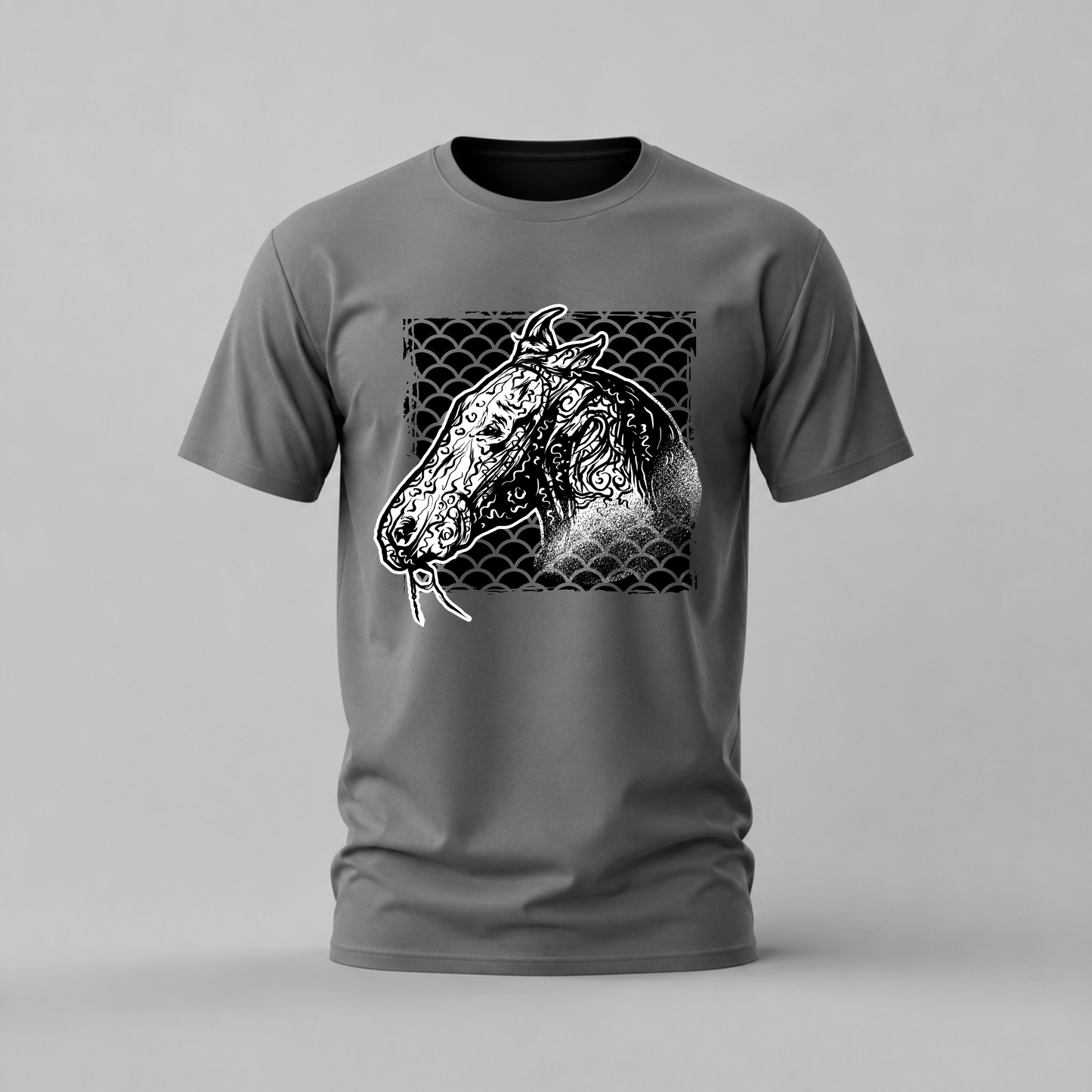 ORNATE HORSE Head Graphic T-Shirt