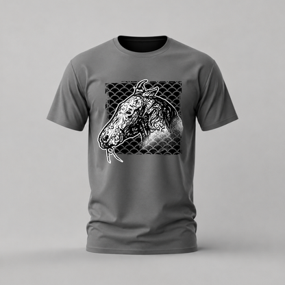 ORNATE HORSE Head Graphic T-Shirt