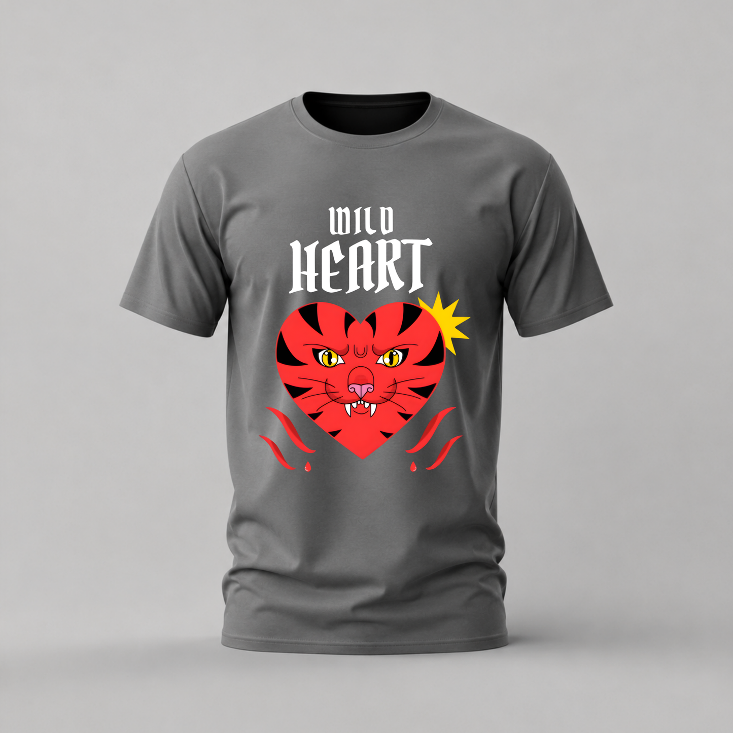 WILD HEART Tiger Graphic T-Shirt