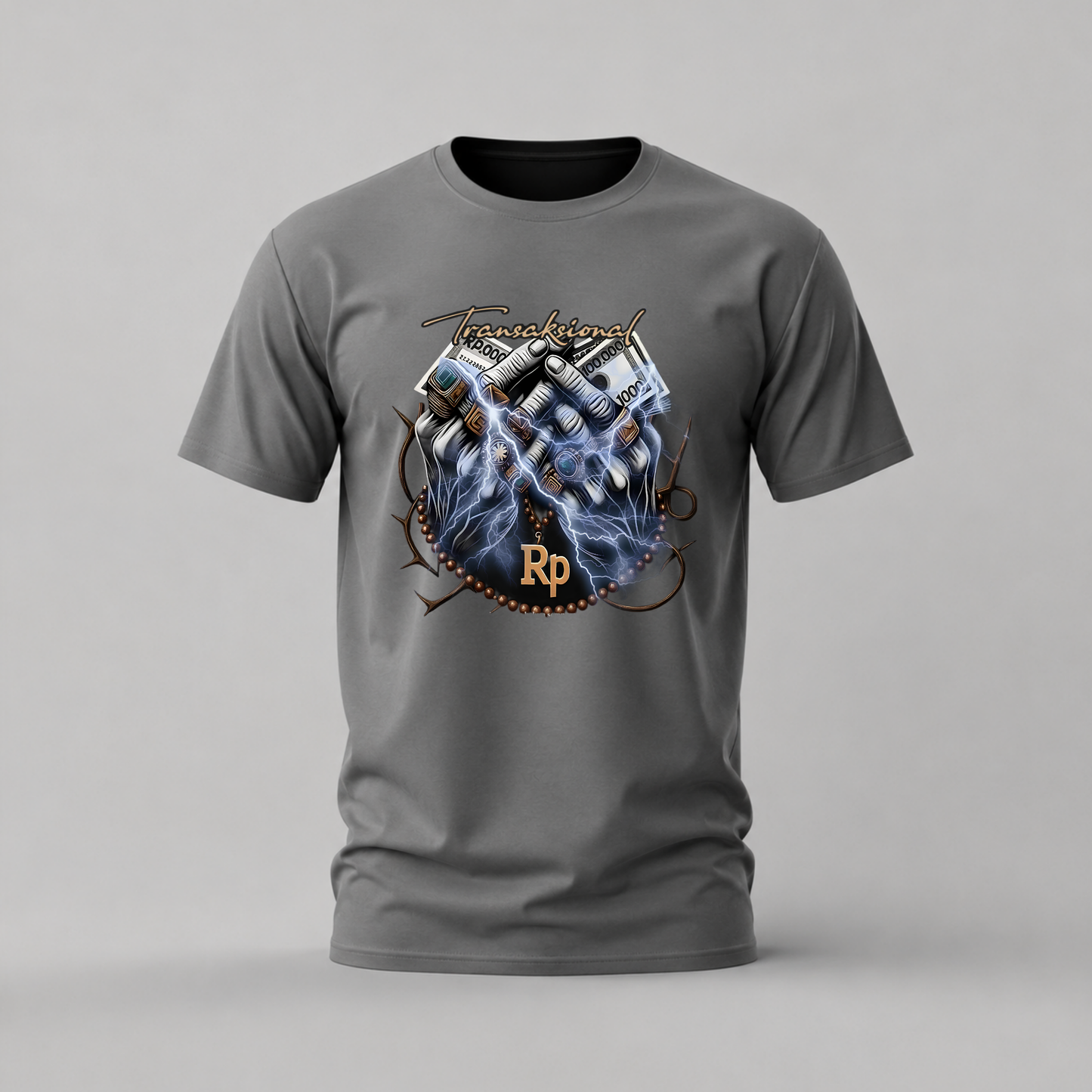 transaksional tshirt; money hands shirt; cash graphic tee; hustle money tshirt; rings money shirt; unisex money tee; men cotton tshirt; half sleeve printed tshirt; streetwear; casual wear; money merch; hustle graphic shirt
