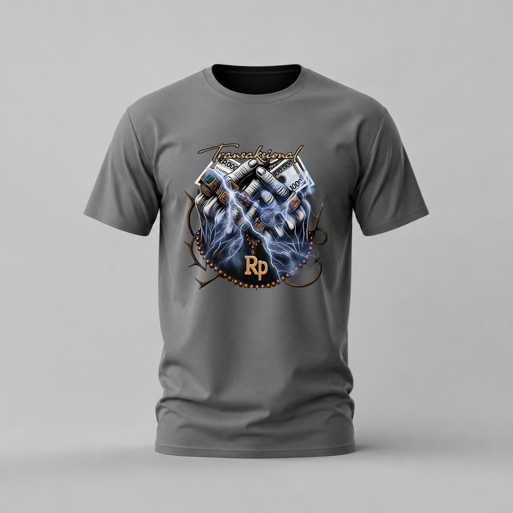 transaksional tshirt; money hands shirt; cash graphic tee; hustle money tshirt; rings money shirt; unisex money tee; men cotton tshirt; half sleeve printed tshirt; streetwear; casual wear; money merch; hustle graphic shirt
