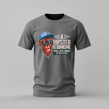 HIPSTER MONKEY Graphic T-Shirt