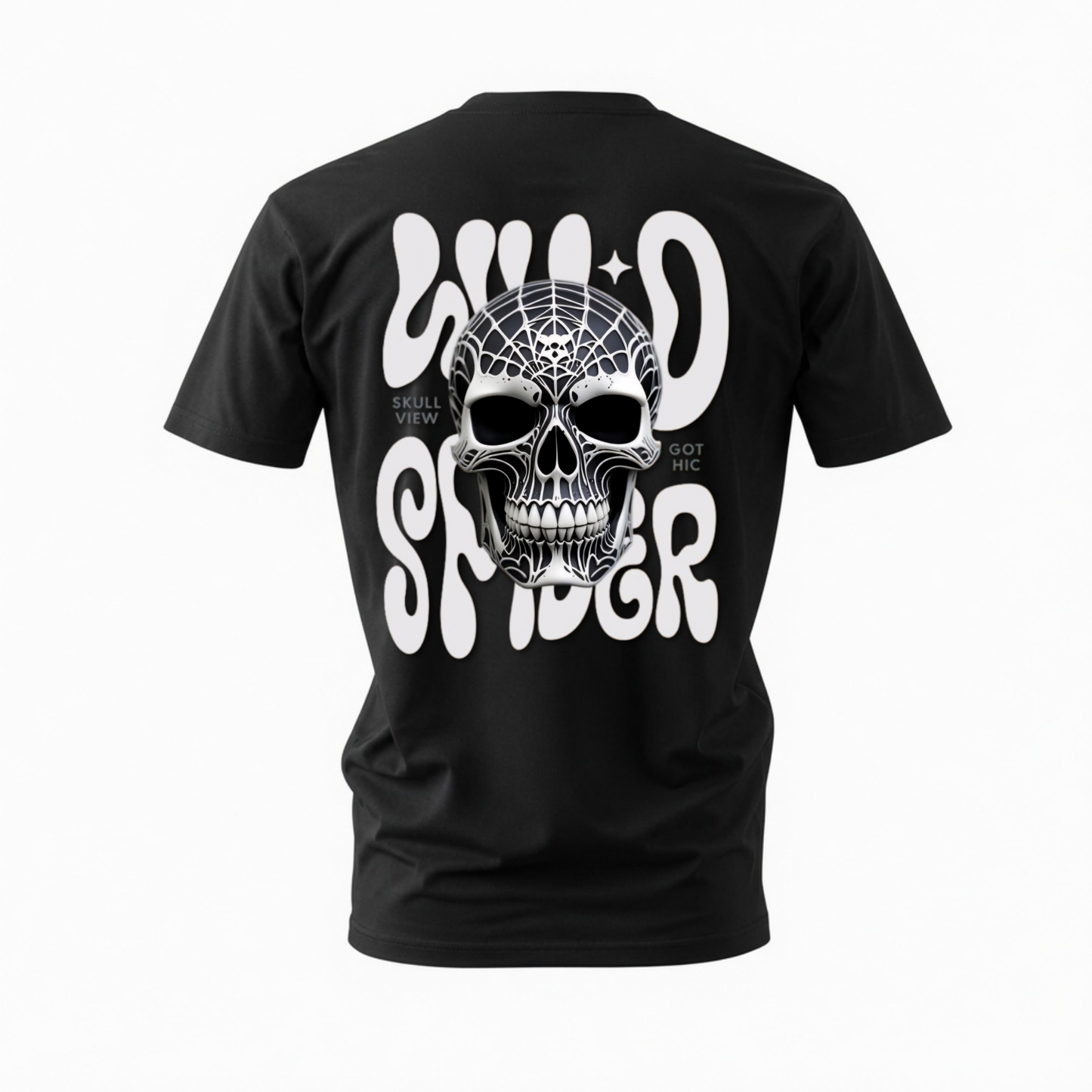 WILD SPIDER Skull Graphic T-Shirt