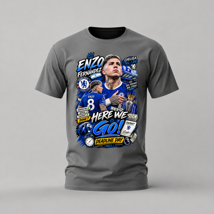 ENZO FERNÁNDEZ HERE WE GO Graphic T-Shirt