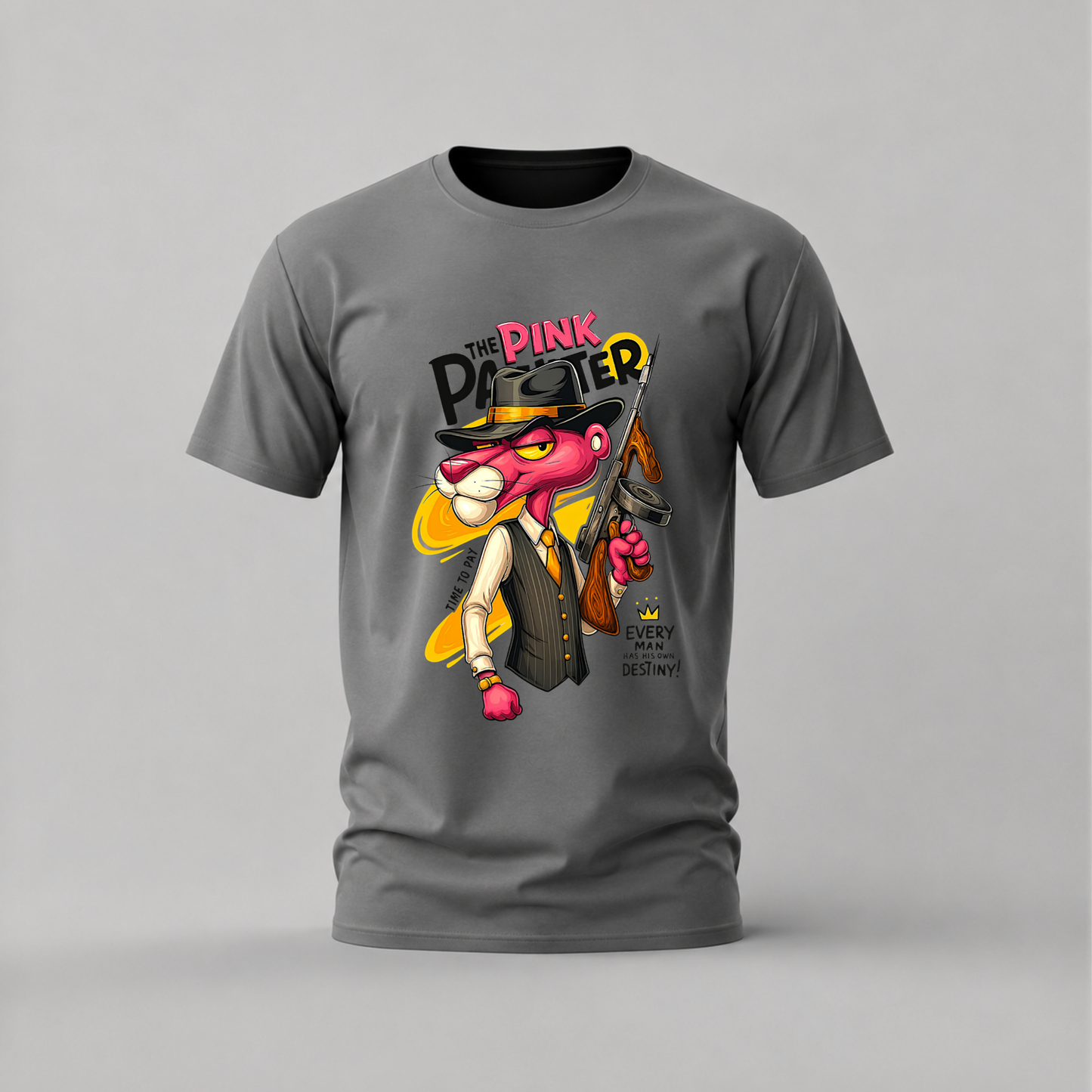 PINK PANTHER Gangster Graphic T-Shirt