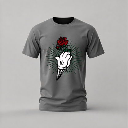 MICKEY MOUSE Rose Fist Graphic T-Shirt