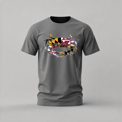 MARYLAND Flag Crab Graphic T-Shirt