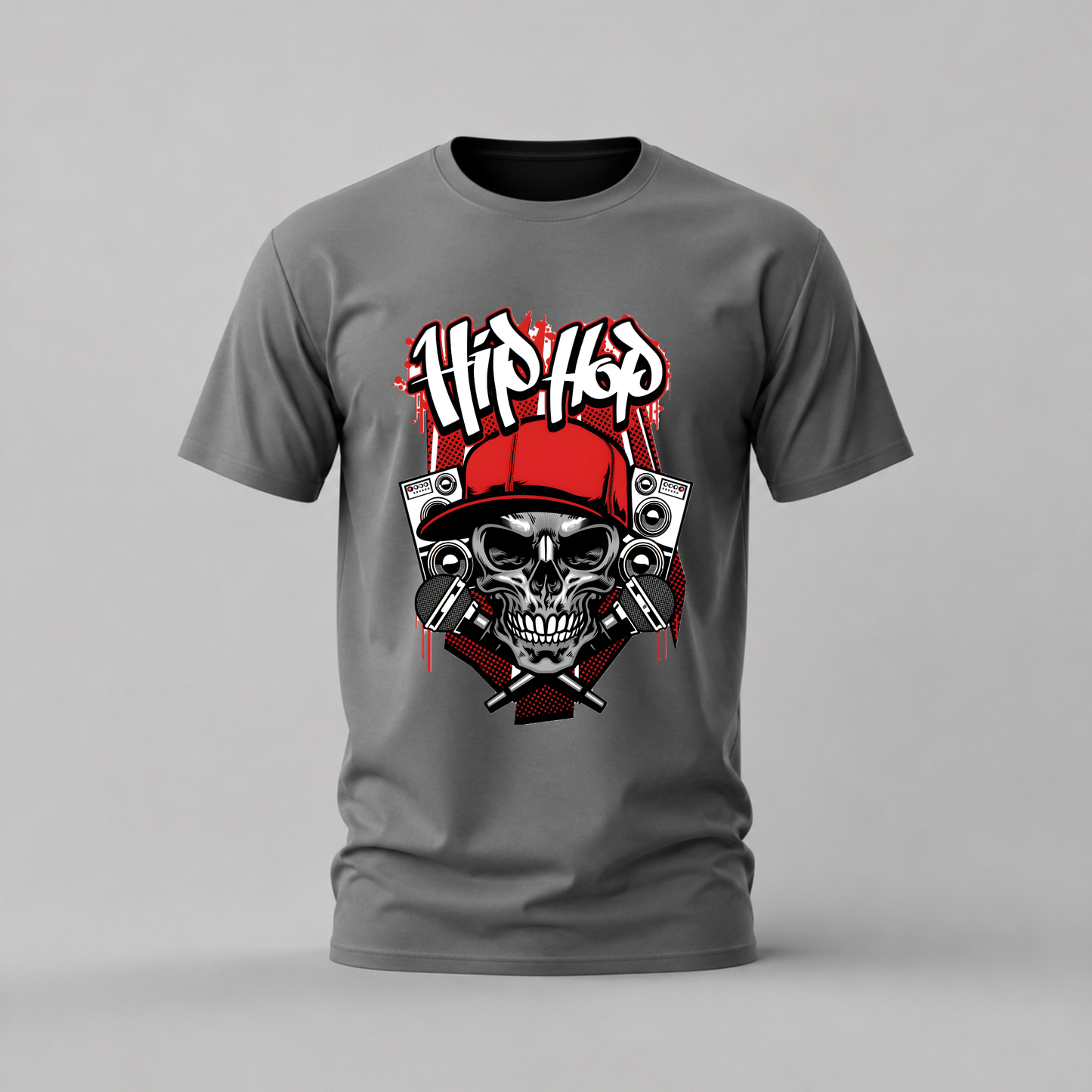 HIP HOP Skull Graphic T-Shirt