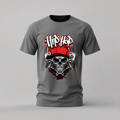 HIP HOP Skull Graphic T-Shirt