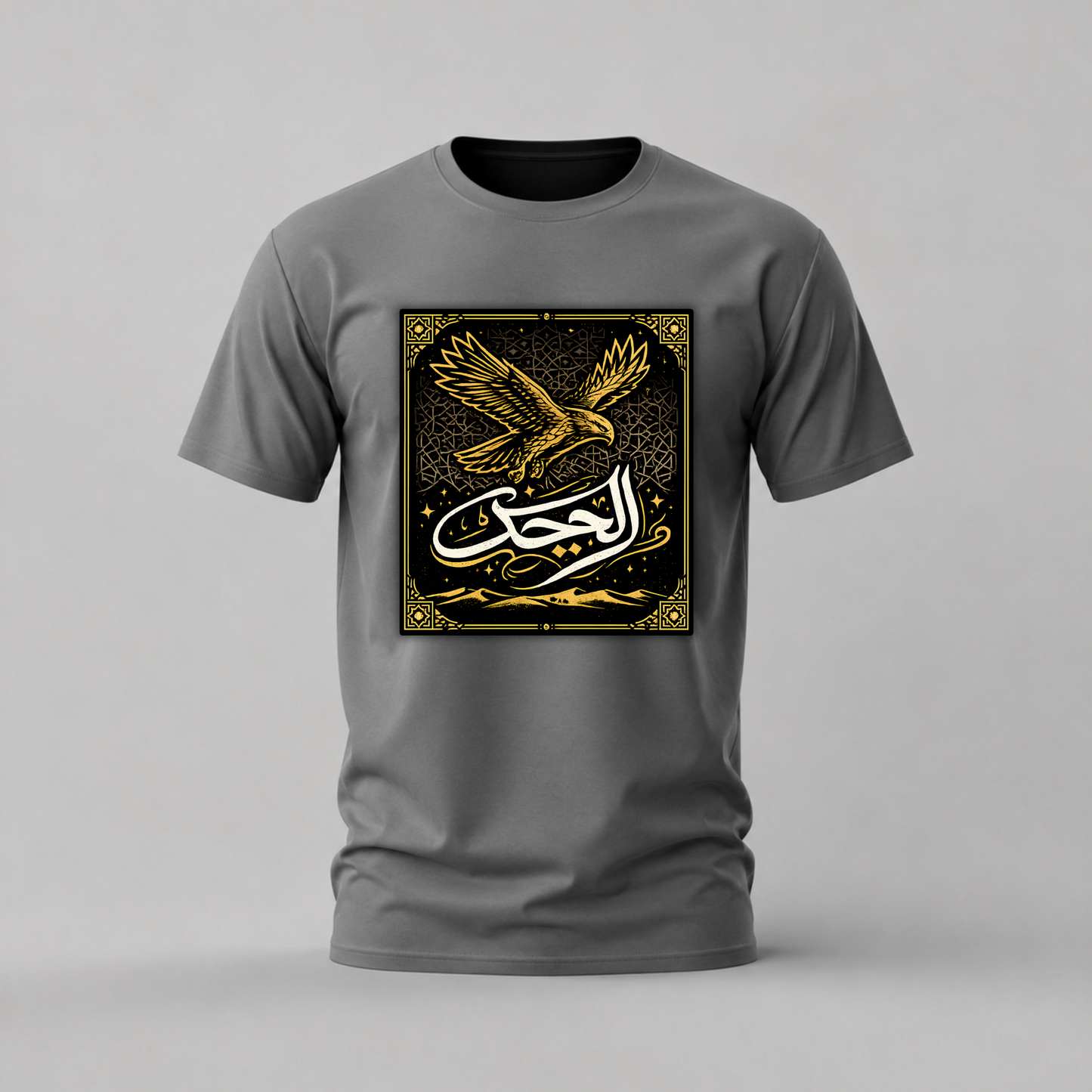 GOLDEN EAGLE Arabic Calligraphy Graphic T-Shirt