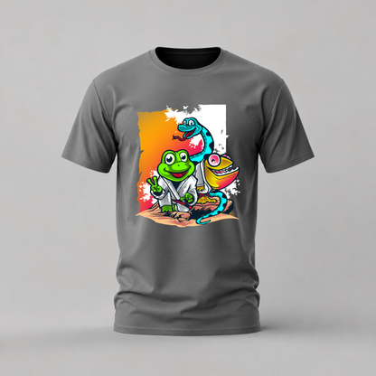 MARTIAL ARTS FROG Trio Graphic T-Shirt