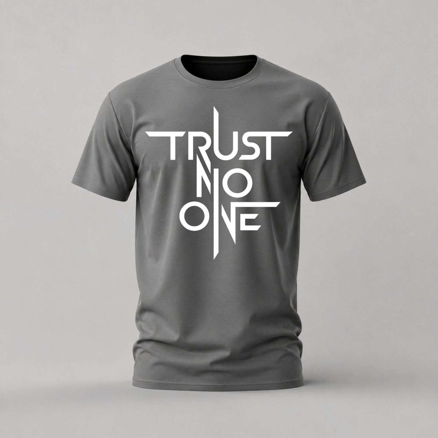 TRUST NO ONE Typography Graphic T-Shirt