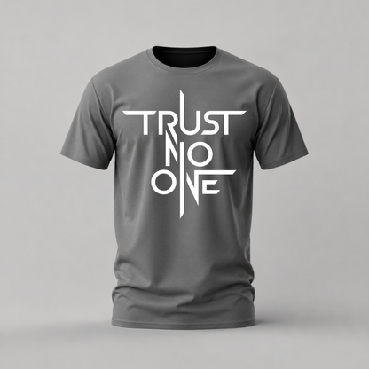 TRUST NO ONE Typography Graphic T-Shirt