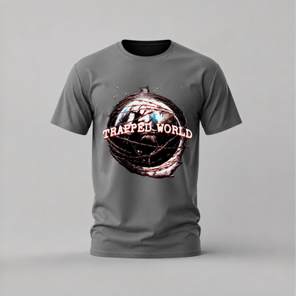 TRAPPED WORLD Barbed Wire Graphic T-Shirt