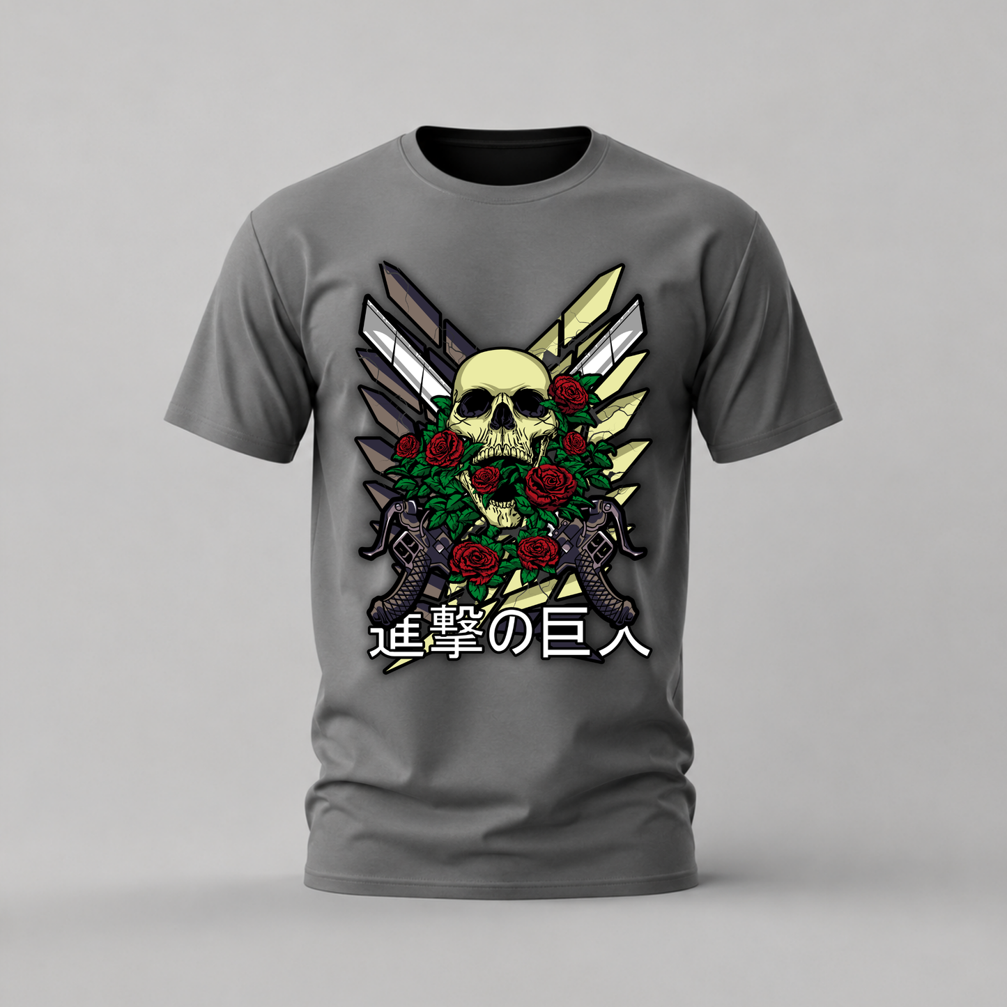 ATTACK ON TITAN Skull Roses Graphic T-Shirt