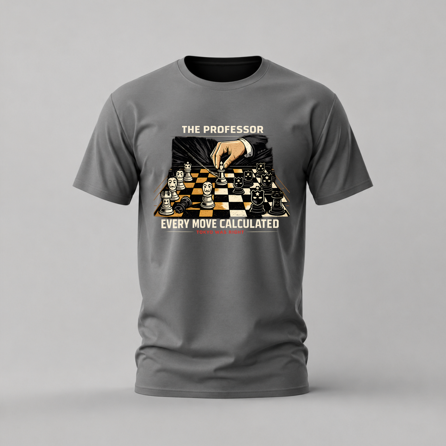 MONEY HEIST Professor Chess Graphic T-Shirt