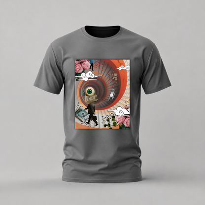 SPIRAL STAIRCASE Surreal Graphic T-Shirt